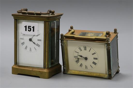 Two carriage clocks